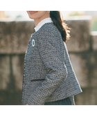 【23区/NIJYUSANKU】の【セットアップ対応】シャインツイードストレッチ ノーカラー ジャケット ブラック系2|ID: prp329100004468064 ipo3291000000031988275