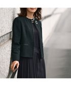 【23区/NIJYUSANKU】の【セットアップ対応】シャインツイードストレッチ ノーカラー ジャケット ネイビー系|ID: prp329100004468064 ipo3291000000031988276