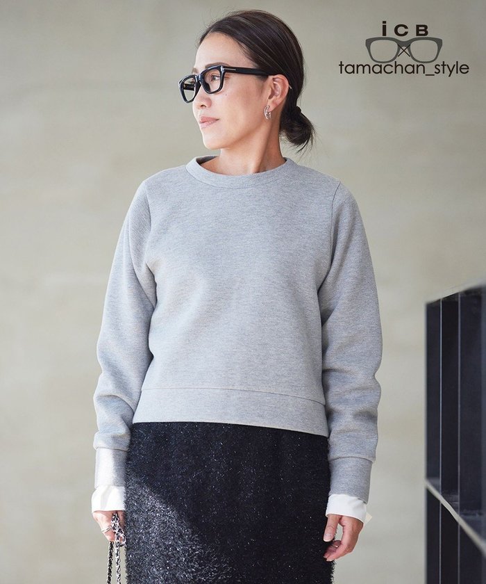 【アイシービー/iCB】の【ICB×tamachan_style コラボ】ラメスウェット インテリア・キッズ・メンズ・レディースファッション・服の通販 founy(ファニー) https://founy.com/ ファッション Fashion レディースファッション WOMEN トップス・カットソー Tops/Tshirt パーカ Sweats スウェット Sweat 秋 Autumn/Fall クロップド Cropped コラボ Collaboration シャイニー Shiny ジャージー Jersey スウェット Sweat スリーブ Sleeve デニム Denim トレンド Trend フレア Flare ロング Long ワイド Wide A/W・秋冬 Aw・Autumn/Winter・Fw・Fall-Winter おすすめ Recommend 2024年 2024 2024-2025秋冬・A/W Aw/Autumn/Winter/Fw/Fall/2024-2025 |ID: prp329100004468156 ipo3291000000032040071