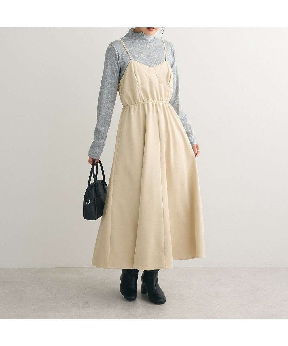 【グリーンパークス/Green Parks】の・SUGAR SPOON スエードポンチキャミワンピ 人気、トレンドファッション・服の通販 founy(ファニー) 　ファッション　Fashion　レディースファッション　Fashion for Women　ワンピース　Dresses　キャミソールワンピース　Camisole Dresses　おすすめ　Recommended / Our Picks　インナー　Innerwear　キャミソール　Camisole, Spaghetti Strap Top　フレア　Flare, Flared　ポケット　Pocket, Pocket Detail　ラップ　Wrap, Wrap Design　ロング　Long, Long-Length　A/W・秋冬　Autumn/Winter　 other-1|ID: prp329100004468222 ipo3291000000032656811