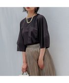 【23区/NIJYUSANKU】のナイロンコットンポプリン コンパクト ブラウス ダークブラウン系|ID: prp329100004468337 ipo3291000000031984151