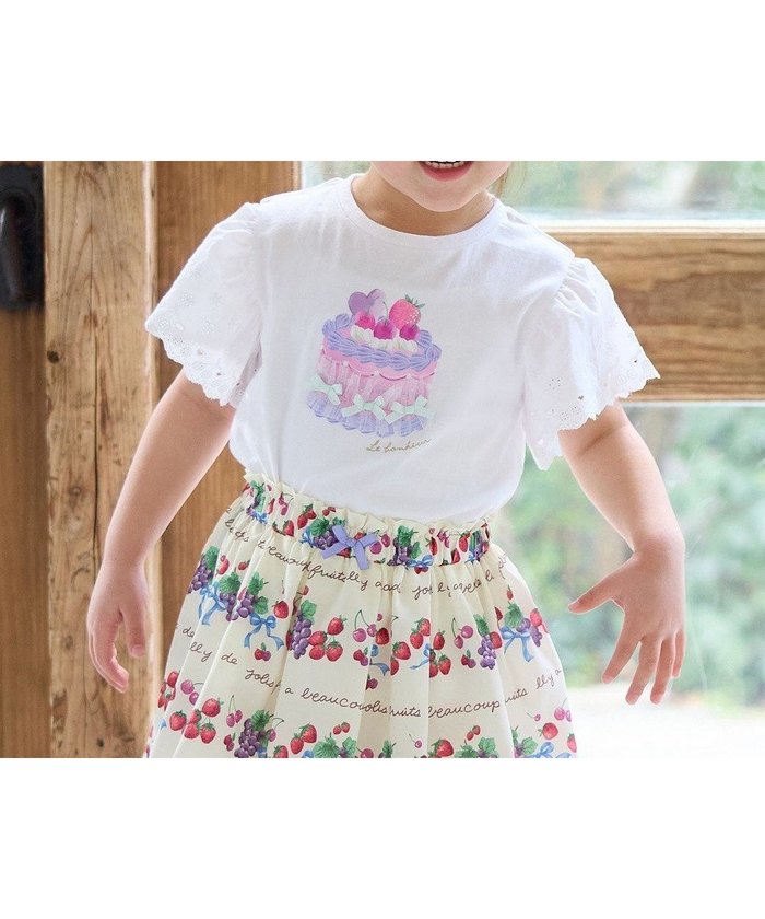 【エニファム/any FAM / KIDS】の袖レース ケーキプリント Tシャツ インテリア・キッズ・メンズ・レディースファッション・服の通販 founy(ファニー) https://founy.com/ ファッション Fashion キッズファッション KIDS Children’s Clothing トップス・カットソー Tops/Tees/Kids カットソー Cut And Sew ガーリー Girly チュール Tulle フロント Front プリント Print ポケット Pocket ラベンダー Lavender リボン Ribbon レース Race 人気 Popularity 半袖 Short Sleeve 夏 Summer 春 Spring S/S・春夏 Ss・Spring/Summer |ID: prp329100004469000 ipo3291000000032633235