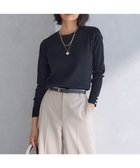 【23区/NIJYUSANKU】の【Oggi4月号掲載/洗える】ラスターコットンポリエステル ニット ブラック系|ID: prp329100004469053 ipo3291000000031421974