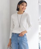 【23区/NIJYUSANKU】の【Oggi4月号掲載/洗える】ラスターコットンポリエステル ニット ホワイト系|ID: prp329100004469053 ipo3291000000031422024