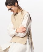 【23区/NIJYUSANKU】の【洗える】コットンポリエステルリリヤーン ニットベスト ベージュ系|ID: prp329100004469077 ipo3291000000031962919