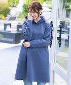 【ティアクラッセ/Tiaclasse】の【洗える】ソフトボンディングパーカーチュニック ブルー|ID: prp329100004469110 ipo3291000000031990986