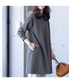 【ティアクラッセ/Tiaclasse】の【洗える】ソフトボンディングパーカーチュニック チャコールグレー|ID: prp329100004469110 ipo3291000000031990991