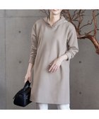 【ティアクラッセ/Tiaclasse】の【洗える】ソフトボンディングパーカーチュニック グレージュ|ID: prp329100004469110 ipo3291000000031990992