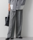 【23区/NIJYUSANKU】のシルクネップヘリンボーン ワイドパンツ ブラック系|ID: prp329100004469172 ipo3291000000033476357