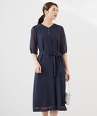 【ジェイ プレス/J.PRESS】の【洗える】ブライトスパンボイル ワンピース ネイビー系|ID: prp329100004469200 ipo3291000000031975291