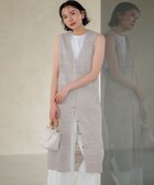 【23区/NIJYUSANKU】のレーシーパターン ロングジレ ニット ベージュ系|ID: prp329100004469230 ipo3291000000032146677
