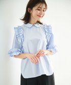 【ハッシュニュアンス/#Newans】の〈水野佐彩さんコラボ〉ロマンティックフリルディテールシャツ ライトブルー|ID: prp329100004469232 ipo3291000000031968686