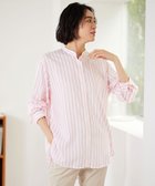 【自由区/JIYU-KU】の【洗える】SOMELOSテンセルバンドカラー シャツ オフ×ピンク|ID: prp329100004469245 ipo3291000000031969902