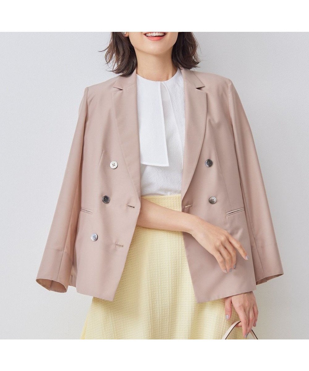 【組曲/KUMIKYOKU】の【WEB限定】シアーボイル ダブルブレストジャケット 人気、トレンドファッション・服の通販 founy(ファニー) 　ファッション　Fashion　レディースファッション　Fashion for Women　アウター　Coat / Outerwear Collection　レディースジャケット・軽アウター　Jackets　テーラードジャケット / 通勤・きれいめスタイル　Tailored Jackets & Blazers　おすすめ　Recommended / Our Picks　ジャケット　Jacket, Outerwear　デニム　Denim, Jeans Material　バランス　Balance, Style Balance　エレガント 上品　Elegant　夏　Summer　春　Spring　S/S・春夏　SS, Spring/Summer, Warm Season　ビジネス 仕事 通勤　Business / Work / Commuting　 other-1|ID: prp329100004469247 ipo3291000000036293393