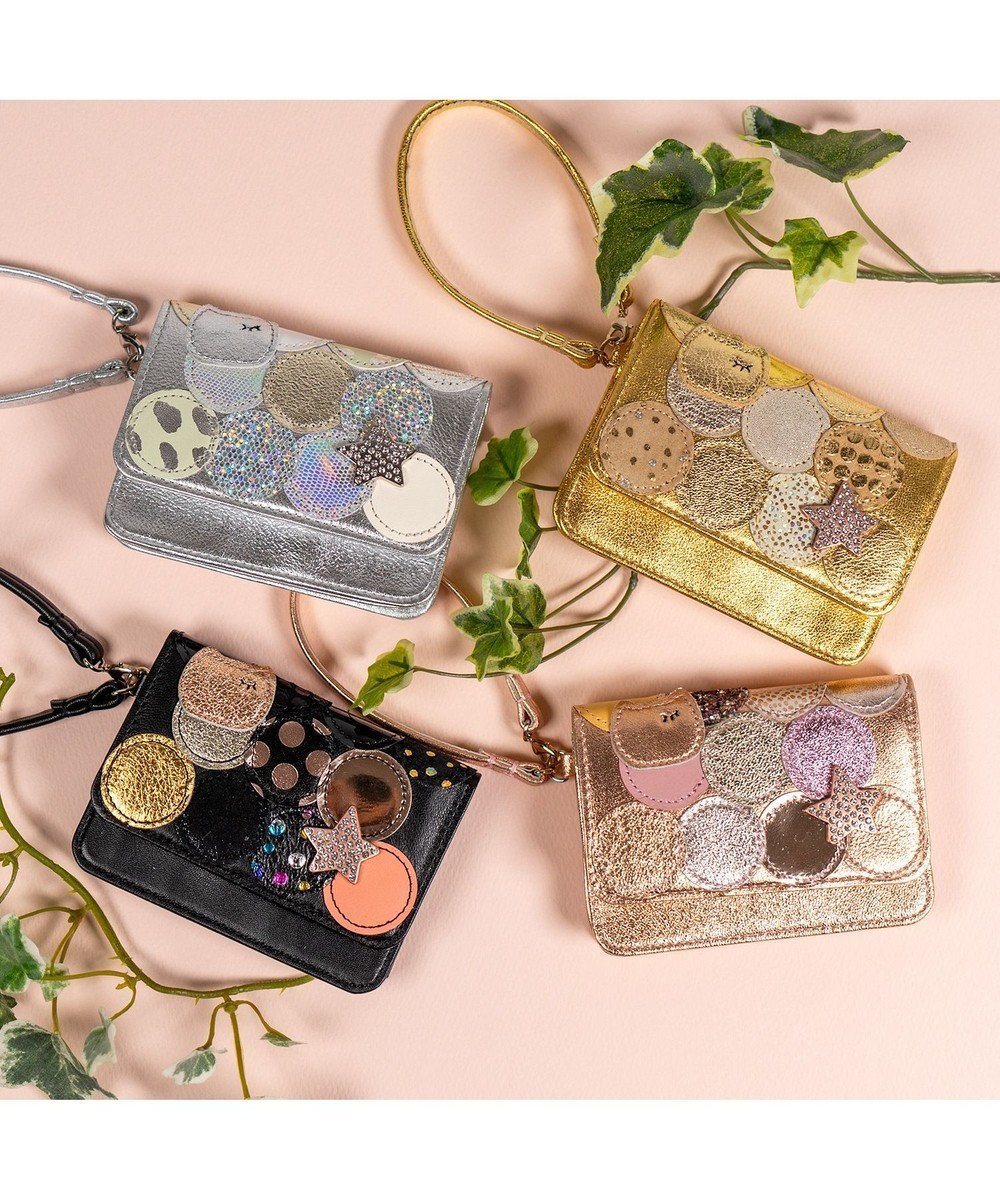 【ツモリチサト キャリー/tsumori chisato CARRY】の新マルチドット マルチケース パスケース キャッシュレスにも最適!【キラキラでかわいい!本革のやわらかな風合い】 インテリア・キッズ・メンズ・レディースファッション・服の通販 founy(ファニー) 　ファッション　Fashion　レディースファッション　Fashion for Women　ミニ財布・二つ折り財布　Wallets & Card Cases　エナメル　Patent Leather　ドット　Polka Dot, Dot Pattern　ネコ　Cat, Feline Motif　パッチワーク　Patchwork, Mixed Fabric　ビジュー　Bijou, Jewel-like Accent　プリント　Print, Printed Pattern　人気　Popular, Best Seller　定番　Standard, Basic Item　財布　Wallet, Purse　シルバー|ID: prp329100004469255 ipo3291000000033100758