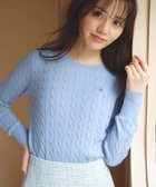 【フェルゥ/Feroux】の【洗える】ケーブル ニット ブルー系|ID: prp329100004469470 ipo3291000000031977271