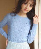 【フェルゥ/Feroux】の【洗える】ケーブル ニット 人気、トレンドファッション・服の通販 founy(ファニー) ファッション Fashion レディースファッション Fashion for Women トップス・カットソー Cut & Sew Tops ニット Knit Tops & Sweaters おすすめ Recommended / Our Picks インナー Innerwear シンプル Simple, Minimal ジャケット Jacket, Outerwear セーター Sweater, Knitwear ツイード Twill, Twill Weave ミニスカート Mini Skirt, Short Skirt 今季 This Season, Current Season 洗える Machine Washable 秋 Autumn A/W・秋冬 Autumn/Winter thumbnail ブルー系|ID: prp329100004469470 ipo3291000000033675443