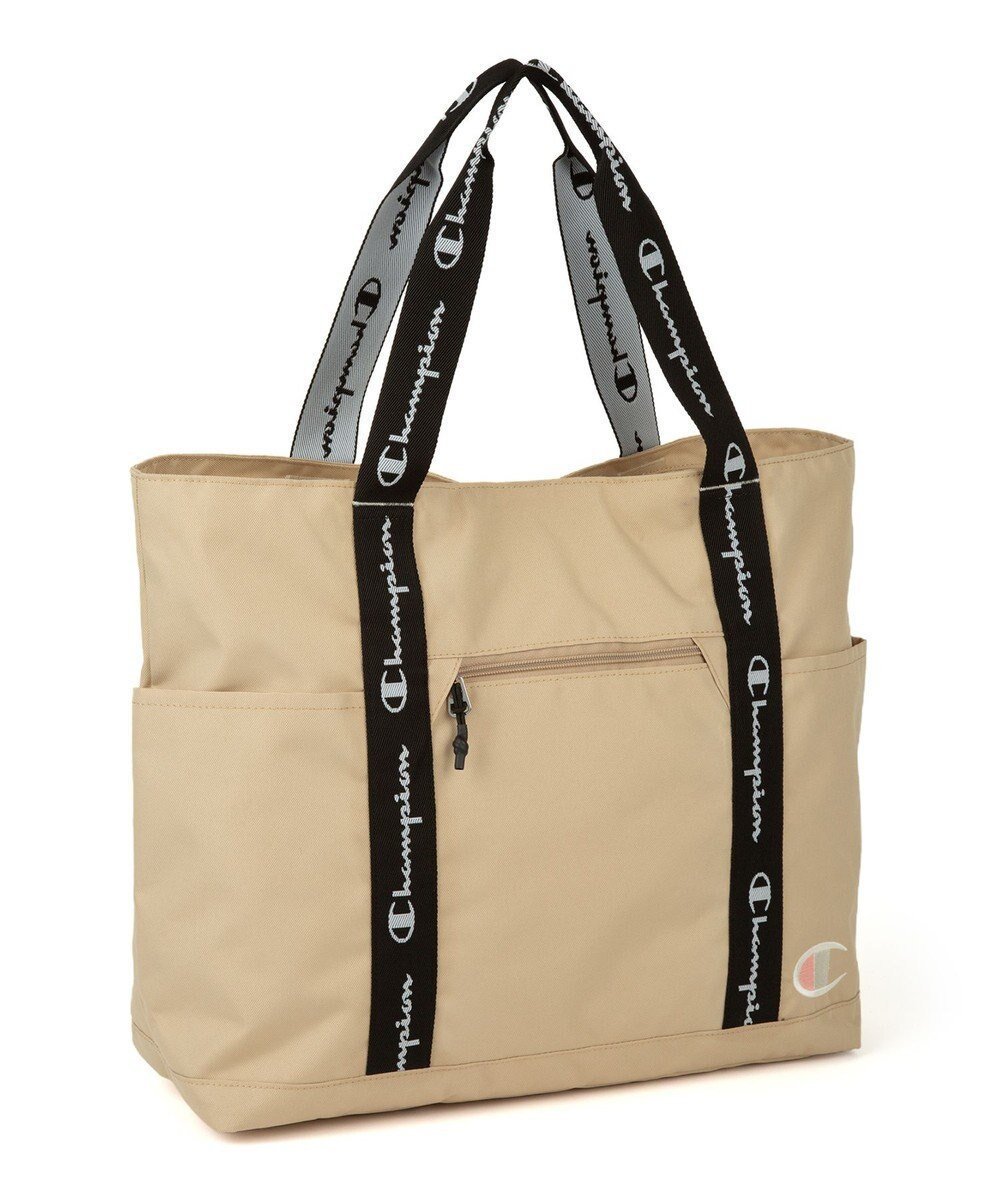 【エースバッグズアンドラゲッジ/ACE BAGS & LUGGAGE】のChampion エスター トートバッグ 26L 63885 チャンピオン インテリア・キッズ・メンズ・レディースファッション・服の通販 founy(ファニー) 　ファッション　Fashion　レディースファッション　WOMEN　バッグ　Bag　シンプル　Simple　スタイリッシュ　Stylish　ストライプ　Stripe　スマート　Smart　フロント　Front　ベーシック　Basic　ポケット　Pocket　サンドベージュ|ID: prp329100004469755 ipo3291000000031430518