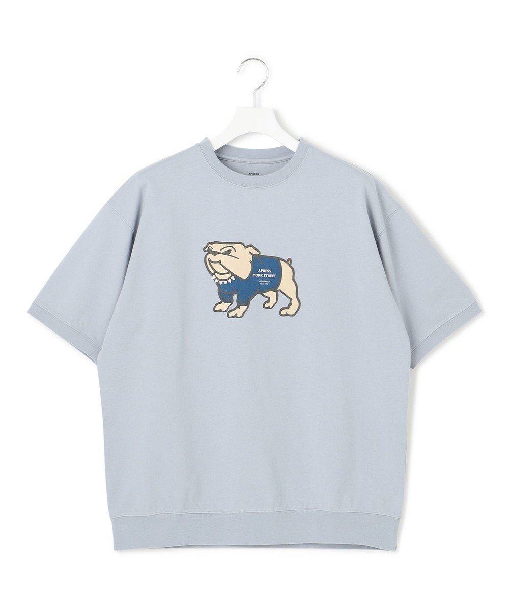 【ジェイプレスヨークストリート/J.PRESS YORK STREET】の【UNISEX】ブルドッグプリントTシャツ インテリア・キッズ・メンズ・レディースファッション・服の通販 founy(ファニー) 　ファッション　Fashion　レディースファッション　Fashion for Women　トップス・カットソー　Cut & Sew Tops　シャツ・ブラウス・オフィスカジュアル　Elegant Blouses & Button-Ups　ロングTシャツ・Tシャツ　Longline T-Shirts & Tees　カットソー・ベーシックTシャツ　Cut-and-Sewn Tops / Stretch Tees & Basics　ユニセックス　Unisex, Genderless　カットソー　Cut and Sewn Top　プリント　Print, Printed Pattern　夏　Summer　春　Spring　S/S・春夏　SS, Spring/Summer, Warm Season　ブルー系|ID: prp329100004469865 ipo3291000000033587836