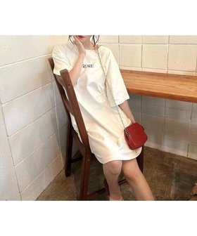 【グリーンパークス/Green Parks】のワンポイントプリントねじれミニワンピース 人気、トレンドファッション・服の通販 founy(ファニー) ファッション Fashion レディースファッション WOMEN ワンピース Dress おすすめ Recommend プリント Print ロング Long ワンポイント One Point A/W・秋冬 Aw・Autumn/Winter・Fw・Fall-Winter |ID:prp329100004470444