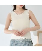【アースミュージックアンドエコロジー/earth music&ecology】のフリルニットタンクトップ 人気、トレンドファッション・服の通販 founy(ファニー) ファッション Fashion レディースファッション Fashion for Women トップス・カットソー Cut & Sew Tops ニット Knit Tops & Sweaters おすすめ Recommended / Our Picks コンパクト Compact, Small Size タンク Tank Top, Sleeveless Top フィット Fit, Slim Fit フリル Frill, Ruffle ボーダー Border, Stripe ポケット Pocket, Pocket Detail リブニット Rib Knit, Ribbed Knit 夏 Summer 春 Spring S/S・春夏 SS, Spring/Summer, Warm Season 無地 Plain, Solid Color thumbnail Ivory|ID: prp329100004470495 ipo3291000000033064280