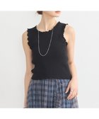 【アースミュージックアンドエコロジー/earth music&ecology】のフリルニットタンクトップ 人気、トレンドファッション・服の通販 founy(ファニー) ファッション Fashion レディースファッション Fashion for Women トップス・カットソー Cut & Sew Tops ニット Knit Tops & Sweaters おすすめ Recommended / Our Picks コンパクト Compact, Small Size タンク Tank Top, Sleeveless Top フィット Fit, Slim Fit フリル Frill, Ruffle ボーダー Border, Stripe ポケット Pocket, Pocket Detail リブニット Rib Knit, Ribbed Knit 夏 Summer 春 Spring S/S・春夏 SS, Spring/Summer, Warm Season 無地 Plain, Solid Color thumbnail Black|ID: prp329100004470495 ipo3291000000033064281