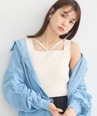 【アースミュージックアンドエコロジー/earth music&ecology】のレイヤードニットタンクトップ Ivory|ID: prp329100004470520 ipo3291000000031437066