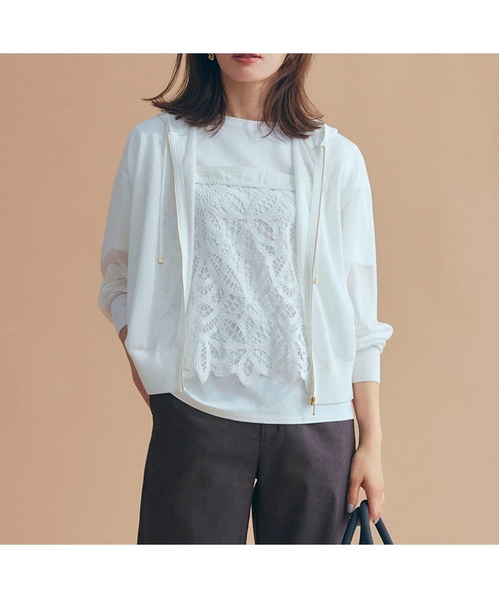 【23区/NIJYUSANKU】の【洗える】シャイニーシアー ニット パーカー 人気、トレンドファッション・服の通販 founy(ファニー) 　ファッション　Fashion　レディースファッション　WOMEN　トップス・カットソー　Tops/Tshirt　ニット　Knit Tops　パーカ　Sweats　春　Spring　洗える　Washable　ギャザー　Gather　コンパクト　Compact　シアー　Sheer　人気　Popularity　パーカー　Hoodie　ベーシック　Basic　リラックス　Relax　S/S・春夏　Ss・Spring/Summer　夏　Summer　旅行　Travel　エレガント 上品　Elegant　2025年　2025　2025春夏・S/S　Ss,Spring/Summer,2025　 other-1|ID: prp329100004470526 ipo3291000000031814214
