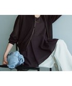 【23区/NIJYUSANKU】の【洗える】シャイニーシアー ニット パーカー ダークブラウン系|ID:prp329100004470526