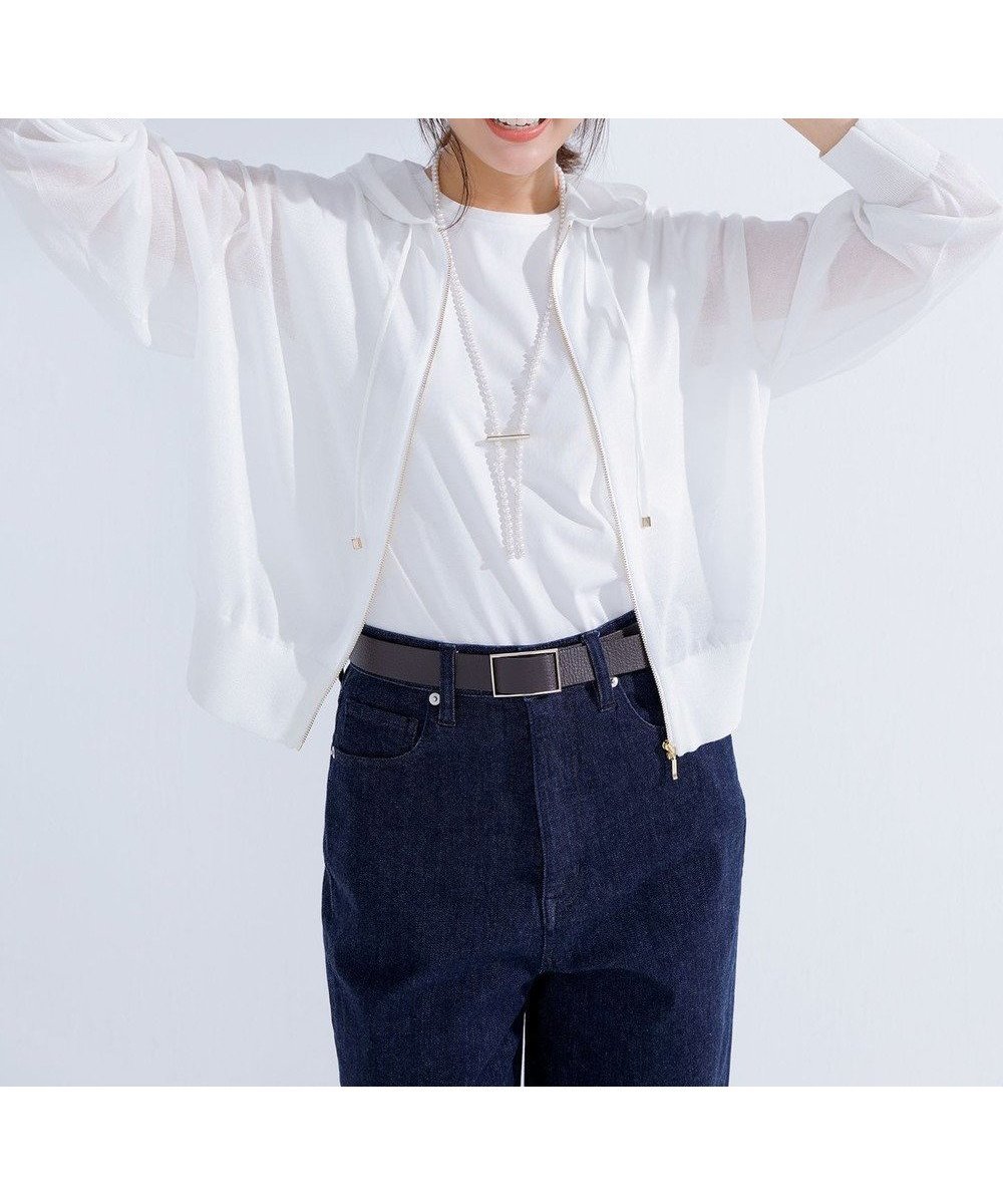 【23区/NIJYUSANKU】の【洗える】シャイニーシアー ニット パーカー インテリア・キッズ・メンズ・レディースファッション・服の通販 founy(ファニー) 　ファッション　Fashion　レディースファッション　Fashion for Women　トップス・カットソー　Cut & Sew Tops　ニット　Knit Tops & Sweaters　レディースパーカー・カジュアルフーディー　Casual Hoodies & Sweatshirts　春　Spring　洗える　Machine Washable　ギャザー　Gathered, Ruffled　コンパクト　Compact, Small Size　シアー　Sheer, See-Through　人気　Popular, Best Seller　パーカー　Hoodie, Parka　ベーシック　Basic, Essential　リラックス　Relax, Relaxed Fit　S/S・春夏　SS, Spring/Summer, Warm Season　夏　Summer　旅行　Travel　エレガント 上品　Elegant　2025年　2025　2025春夏・S/S　Spring/Summer 2025 SS25　ホワイト系|ID: prp329100004470526 ipo3291000000034189511