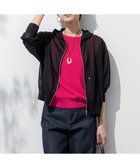 【23区/NIJYUSANKU】の【洗える】シャイニーシアー ニット パーカー ブラック系|ID:prp329100004470526