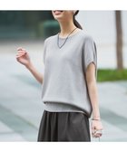 【23区/NIJYUSANKU】の【洗える】コットンアセテート オーバーサイズ ニット ライトグレーラメ|ID:prp329100004470533