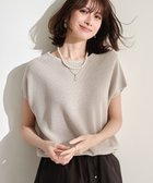 【23区/NIJYUSANKU】の【洗える】コットンアセテート オーバーサイズ ニット ベージュラメ|ID:prp329100004470533