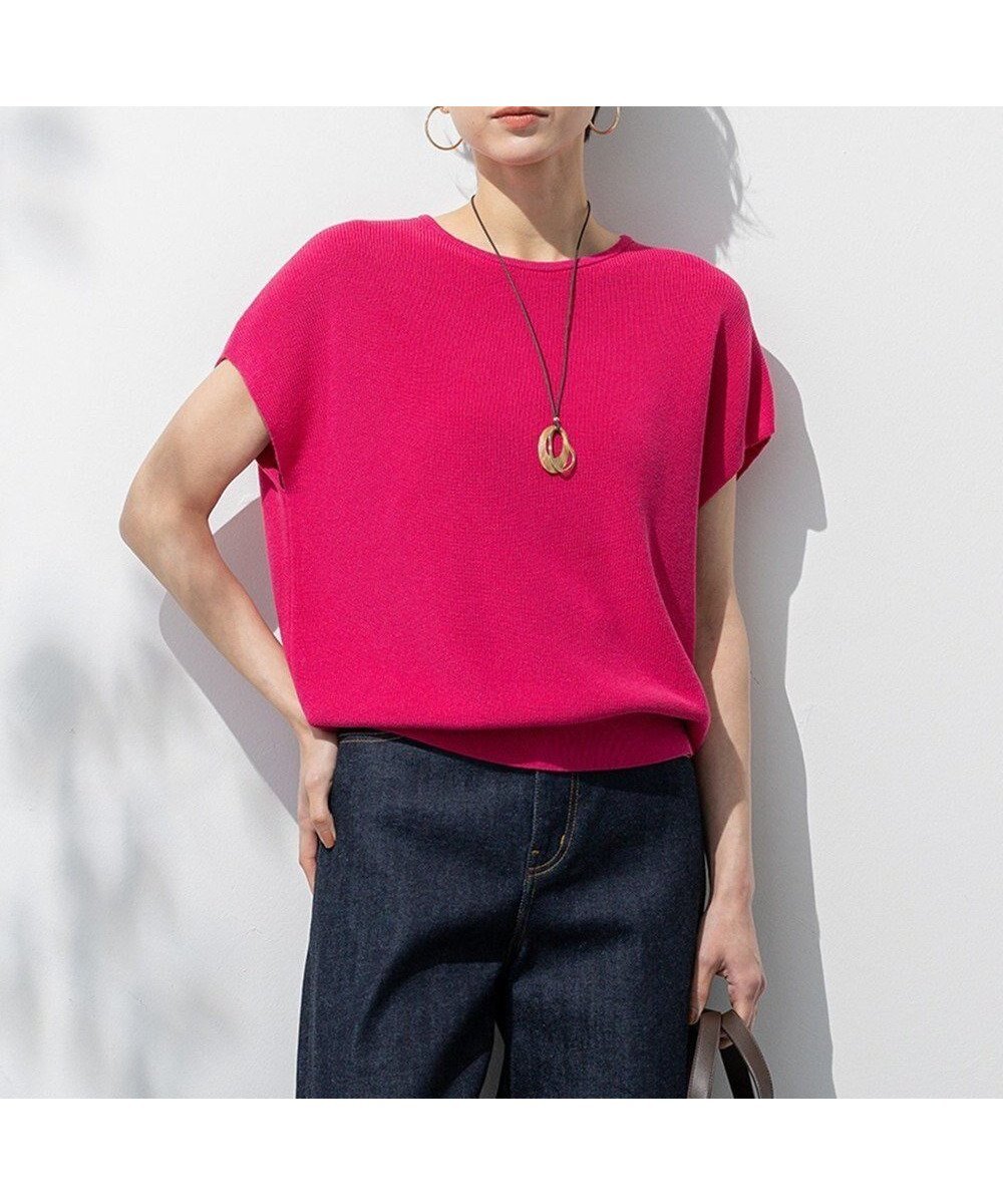 【23区/NIJYUSANKU】の【洗える】コットンアセテート オーバーサイズ ニット インテリア・キッズ・メンズ・レディースファッション・服の通販 founy(ファニー) ファッション Fashion レディースファッション Fashion for Women トップス・カットソー Cut & Sew Tops ニット Knit Tops & Sweaters インド Indian Textile 春 Spring 洗える Machine Washable 畦 Ribbed Knit セーター Sweater, Knitwear 定番 Standard, Basic Item 人気 Popular, Best Seller フェミニン Feminine, Girly ボトム Bottoms, Lower Wear ラウンド Round, Round Neck ラベンダー Lavender S/S・春夏 SS, Spring/Summer, Warm Season 夏 Summer 2025年 2025 2025春夏・S/S Spring/Summer 2025 SS25 マゼンタ|ID: prp329100004470533 ipo3291000000035635021