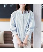 【ティアクラッセ/Tiaclasse】の【洗える】ドロストギャザー袖シャツチュニック ネイビーストライプ|ID: prp329100004470538 ipo3291000000031580400