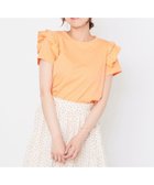 【フェルゥ/Feroux】の【接触冷感・UVケア】ショルダー フリル カットソー ライトオレンジ系|ID: prp329100004470555 ipo3291000000031774578
