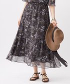 【自由区/JIYU-KU】の【セットアップ対応・洗える】ボタニカルフラワープリントティアード スカート セピア系|ID: prp329100004470625 ipo3291000000032050688