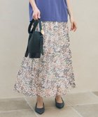 【自由区/JIYU-KU】の【セットアップ対応・洗える】ボタニカルフラワープリントティアード スカート エクリュ系|ID: prp329100004470625 ipo3291000000032429655