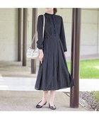 【ティアクラッセ/Tiaclasse】の【新色追加・洗える】配色バンドカラー幾何学柄ワンピース ネイビー|ID: prp329100004470866 ipo3291000000032719745