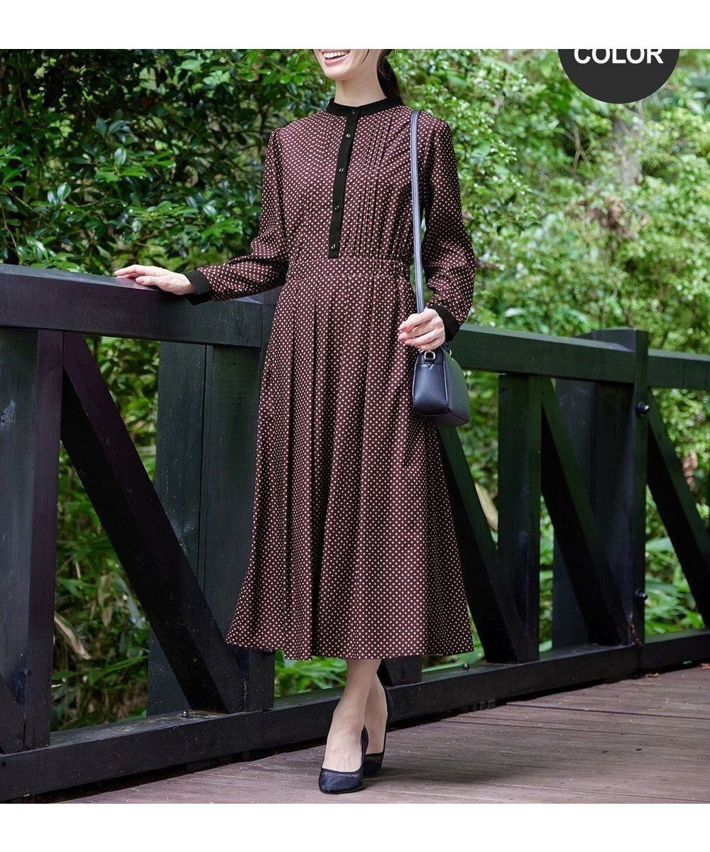 【ティアクラッセ/Tiaclasse】の【新色追加・洗える】配色バンドカラー幾何学柄ワンピース インテリア・キッズ・メンズ・レディースファッション・服の通販 founy(ファニー) ファッション Fashion レディースファッション Fashion for Women ワンピース Dresses シャツワンピース / 1枚で着映えコーデ Shirt Dresses アクセサリー Fashion Accessories ウォッシャブル Machine Washable オレンジ Orange 洗える Machine Washable 秋 Autumn カーディガン Cardigan, Knitwear シフォン Chiffon, Lightweight Fabric ショート Short, Short Length スリーブ Sleeve, Long Sleeve / Short Sleeve チュニック Tunic, Long Top ポケット Pocket, Pocket Detail ロング Long, Long-Length A/W・秋冬 Autumn/Winter 再入荷 Restock / Back in Stock エレガント 上品 Elegant 新作・新入荷 New Arrivals / New In ボルドー|ID: prp329100004470866 ipo3291000000035492367