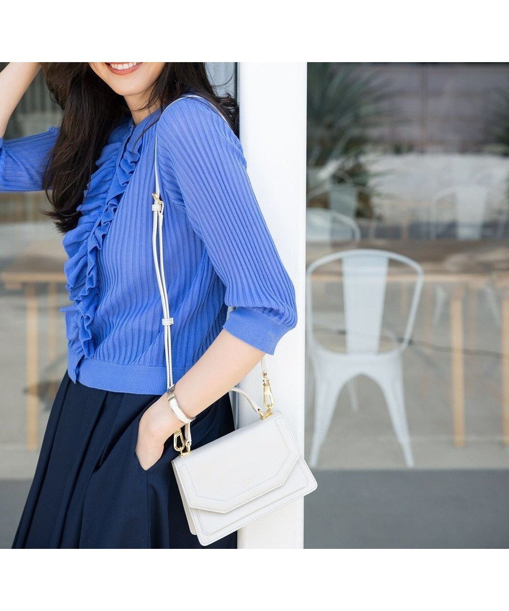【組曲/KUMIKYOKU】のシアーニット フリルカーディガン 人気、トレンドファッション・服の通販 founy(ファニー) 　ファッション　Fashion　レディースファッション　WOMEN　トップス・カットソー　Tops/Tshirt　ニット　Knit Tops　カーディガン　Cardigans　アンサンブル　Ensemble　春　Spring　カーディガン　Cardigan　コンパクト　Compact　シアー　Sheer　シンプル　Simple　ストライプ　Stripe　チャーム　Charm　フリル　Frills　フロント　Front　羽織　Haori　A/W・秋冬　Aw・Autumn/Winter・Fw・Fall-Winter　S/S・春夏　Ss・Spring/Summer　おすすめ　Recommend　夏　Summer　 other-1|ID: prp329100004470890 ipo3291000000031964905