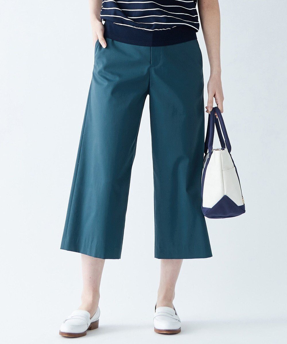 【ジェイ プレス/J.PRESS】の【シワになりにくい】コットンフィッティーシャーク ワイドパンツ インテリア・キッズ・メンズ・レディースファッション・服の通販 founy(ファニー) 　ファッション　Fashion　レディースファッション　Fashion for Women　パンツ　Pants & Trousers　ワイド　Wide, Wide Fit　人気　Popular, Best Seller　夏　Summer　定番　Standard, Basic Item　春　Spring　S/S・春夏　SS, Spring/Summer, Warm Season　洗える　Machine Washable　グリーン系|ID: prp329100004470896 ipo3291000000032603355