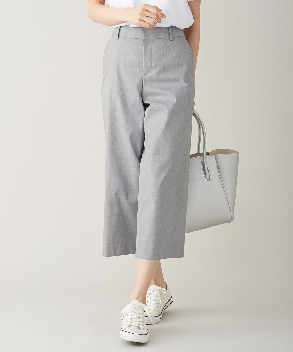 【ジェイ プレス/J.PRESS】の【シワになりにくい】コットンフィッティーシャーク ワイドパンツ インテリア・キッズ・メンズ・レディースファッション・服の通販 founy(ファニー) 　ファッション　Fashion　レディースファッション　Fashion for Women　パンツ　Pants & Trousers　ワイド　Wide, Wide Fit　人気　Popular, Best Seller　夏　Summer　定番　Standard, Basic Item　春　Spring　S/S・春夏　SS, Spring/Summer, Warm Season　洗える　Machine Washable　ライトグレー系|ID: prp329100004470896 ipo3291000000033409669