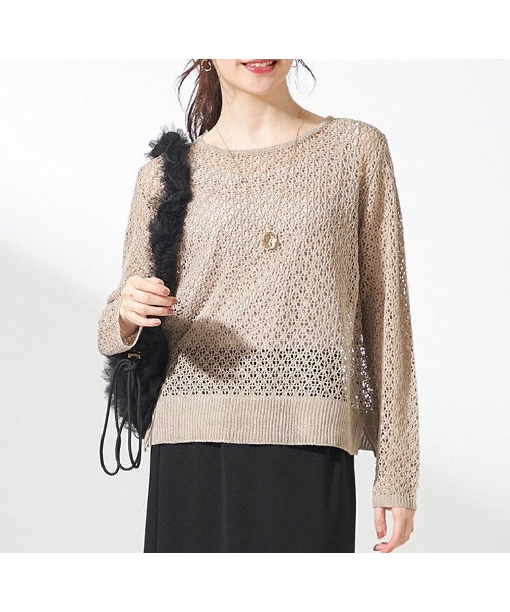 【エニィ スィス/any SiS】の【2SET】メッシュニット セット インテリア・キッズ・メンズ・レディースファッション・服の通販 founy(ファニー) 　ファッション　Fashion　レディースファッション　Fashion for Women　トップス・カットソー　Cut & Sew Tops　ニット　Knit Tops & Sweaters　インナー　Innerwear　セーター　Sweater, Knitwear　タンク　Tank Top, Sleeveless Top　テレコ　Ribbed, Rib Stitch　トレンド　Trend, Trending Now　メッシュ　Mesh, Net Fabric　夏　Summer　A/W・秋冬　Autumn/Winter　透かし　Cut-Out, Lacework　ベージュ|ID: prp329100004471008 ipo3291000000036086326