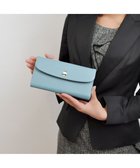 【アンビリオン/UNBILLION】のperche カラーコンビレザーかぶせ外がま口長財布 サックスブルー|ID: prp329100004471037 ipo3291000000031916702
