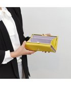 【アンビリオン/UNBILLION】のperche カラーコンビレザーかぶせ外がま口長財布 イエロー|ID: prp329100004471037 ipo3291000000031916703