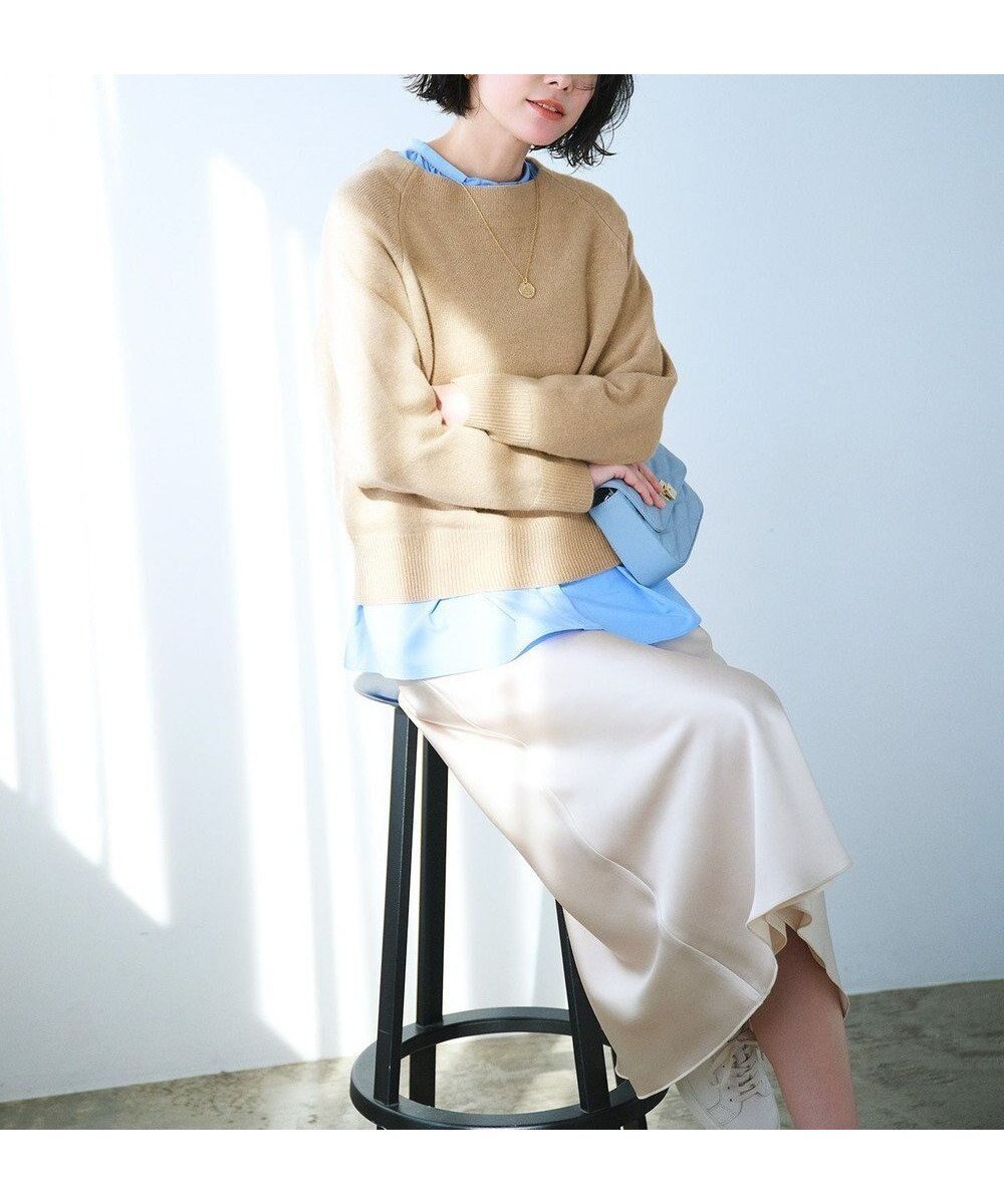 【アンフィーロ 自由区/UNFILO】の【新色・新サイズ登場!】サテン ナロースカート 人気、トレンドファッション・服の通販 founy(ファニー) 　ファッション　Fashion　レディースファッション　Fashion for Women　スカート　Skirts　サテン　Satin, Glossy Fabric　シルク　Silk, 100% Silk　スウェット / スエット　Sweatshirt, Sweatwear　ストレッチ　Stretch, Stretchy Fabric　雑誌　Magazine, Fashion Magazine　ドレープ　Drape, Draping Fabric　リラックス　Relax, Relaxed Fit　A/W・秋冬　Autumn/Winter　再入荷　Restock / Back in Stock　 other-1|ID: prp329100004471058 ipo3291000000031440345