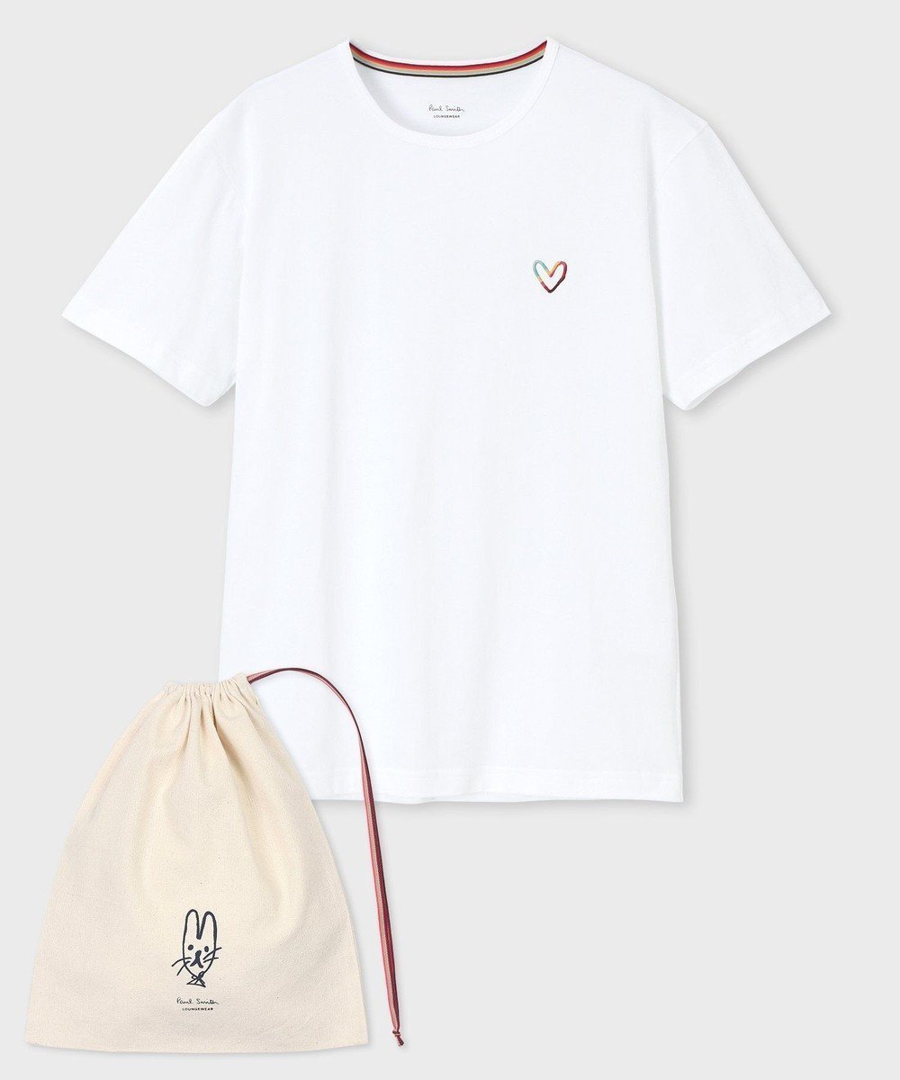 【ポール スミス/Paul Smith】の【ラウンジウェア】スワールハート 半袖Tシャツ インテリア・キッズ・メンズ・レディースファッション・服の通販 founy(ファニー) 　ファッション　Fashion　レディースファッション　WOMEN　トップス・カットソー　Tops/Tshirt　シャツ/ブラウス　Shirts/Blouses　ロング / Tシャツ　T-Shirts　おすすめ　Recommend　ギフト プレゼント　Gift Present　パジャマ　Pajamas　ポーチ　Pouch　半袖　Short Sleeve　巾着　Purse　ホワイト|ID: prp329100004471114 ipo3291000000031890864
