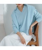【23区/NIJYUSANKU】の【Oggi2月号掲載/洗える】ウールカシミヤ Vネック ニット スカイブルー系|ID: prp329100004471152 ipo3291000000031969154