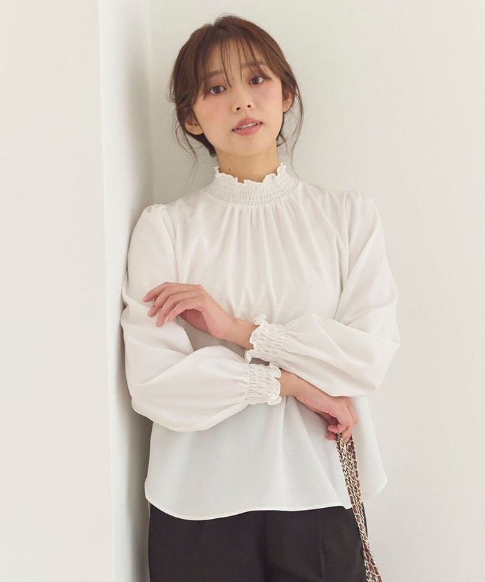 【フェルゥ/Feroux】の【洗える】スタンドネックブラウス インテリア・キッズ・メンズ・レディースファッション・服の通販 founy(ファニー) https://founy.com/ ファッション Fashion レディースファッション WOMEN トップス・カットソー Tops/Tshirt シャツ/ブラウス Shirts/Blouses インナー Inner シャーリング Shirring シンプル Simple ベーシック Basic 今季 This Season 冬 Winter 洗える Washable A/W・秋冬 Aw・Autumn/Winter・Fw・Fall-Winter |ID: prp329100004471162 ipo3291000000031964095